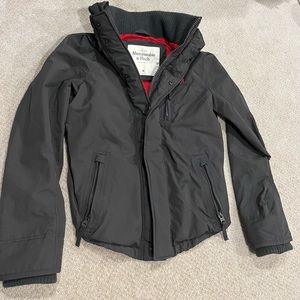 Abercrombie and fitch grey wind breaker jacket men size medium